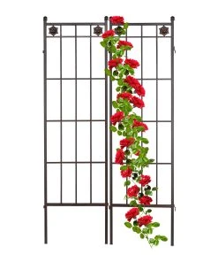 Relaxdays Rankgitter Metall 2er Set