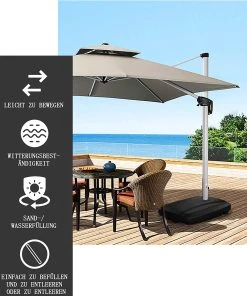 Costway Ampelschirm Ständer Sonnenschirmständer -Gartenaccessoires Verkäufe 2022 335f966b6f104460880bf23edc284aee