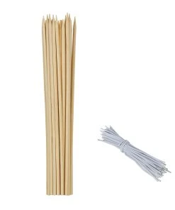 Relaxdays Bambus Pflanzstäbe 30 cm 50er Set