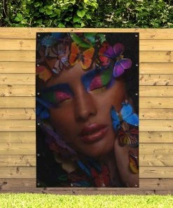 MuchoWow Outdoor-Poster 120x180 Frau - -Gartenaccessoires Verkäufe 2022 351ff316ee1c448aa319093121f23222