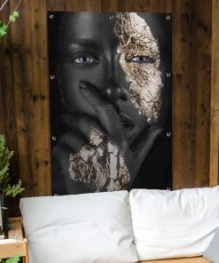 MuchoWow Outdoor-Poster 80x120 Frau - Gold - -Gartenaccessoires Verkäufe 2022 37fda05b7d144283b9239f2670e0a0d2