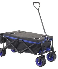 Bollerwagen HWC-E62 Hecktasche - Schwarz - Blau