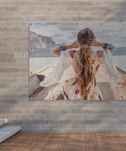 MuchoWow Outdoor-Poster 180x120 Frau - Boot - -Gartenaccessoires Verkäufe 2022 39d5d743faa448da905625091c8b43dd