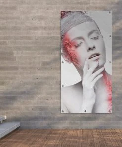 MuchoWow Outdoor-Poster 80x160 Frau - Weiß - -Gartenaccessoires Verkäufe 2022 3a3c352ad61047b196dd0f3c5a646ec2