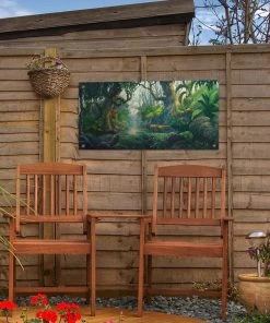 MuchoWow Outdoor-Poster 60x30 Wald - Malerei - -Gartenaccessoires Verkäufe 2022 3abf309f76c249e4b6c9edb130289e6d