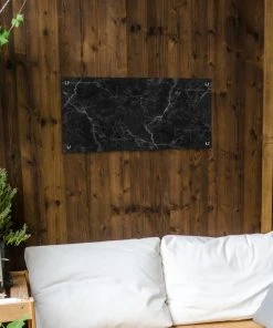 MuchoWow Outdoor-Poster 80x40 Marmor - Schwarz -Gartenaccessoires Verkäufe 2022 3b27230609e44b6c8af4cb8fc399945d