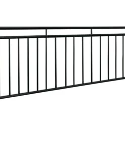 ECD Germany Französischer Balkon Schwarz 225x90cm