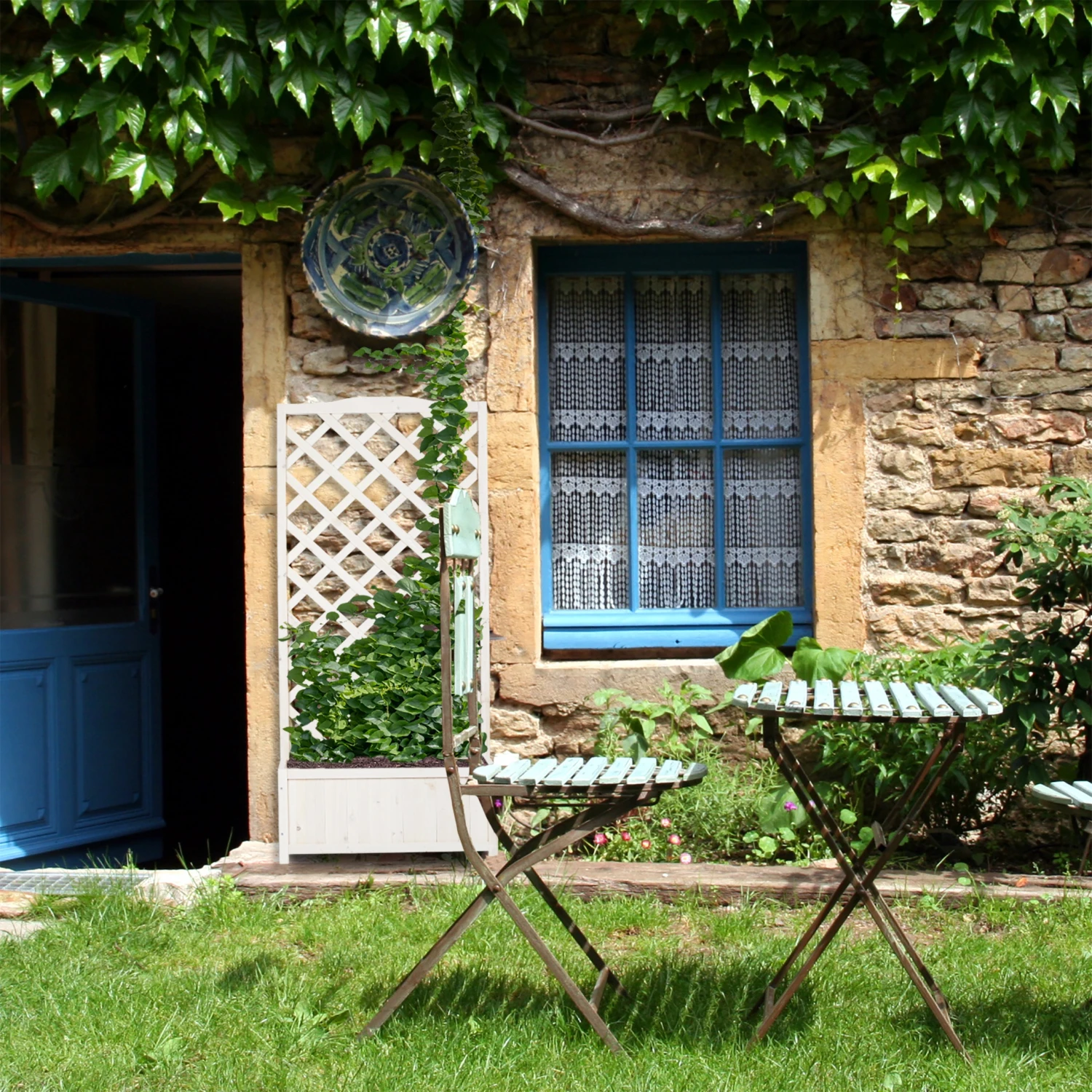 Relaxdays Holz Rankkasten weiß - 36 x 90 x 36 cm 6 Relaxdays Holz Rankkasten weiß - 36 x 90 x 36 cm – Bild 4