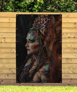 MuchoWow Outdoor-Poster 120x180 Frau - Perlen -Gartenaccessoires Verkäufe 2022 3e7afdd295a444f6aad71cd53ade8d35