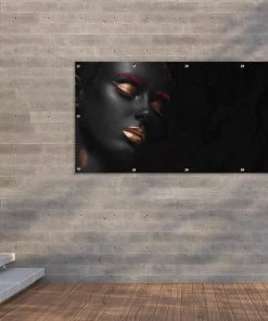 MuchoWow Outdoor-Poster 160x80 Frau - Schwarz -Gartenaccessoires Verkäufe 2022 3e9999423bb14dc79445076977ba5905