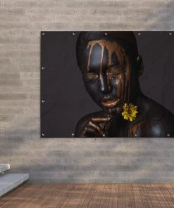 MuchoWow Outdoor-Poster 180x120 Frau - Gold - -Gartenaccessoires Verkäufe 2022 40840499344f46c2a0c723f6fbe0b23e