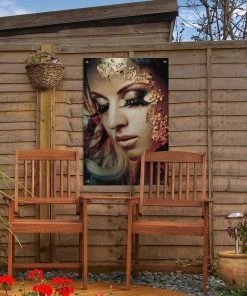 MuchoWow Outdoor-Poster 40x60 Blattgold - Frau -Gartenaccessoires Verkäufe 2022 433bed6da85646379f50b5b5e7d3ce99