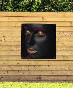 MuchoWow Outdoor-Poster 100x100 Frau - Make-up -Gartenaccessoires Verkäufe 2022 4418acb7706e4894a1565e5933d94780