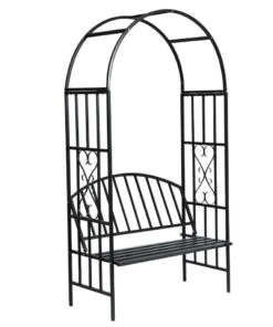 VidaXL Garten Rosenbogen - vidaXL Garten-Rosenbogen mit Sitzbank