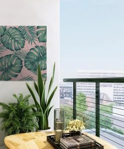 MuchoWow Outdoor-Poster 50x50 Blätter - Rosa - -Gartenaccessoires Verkäufe 2022 44f75c2dd40b4c35851894481890953e