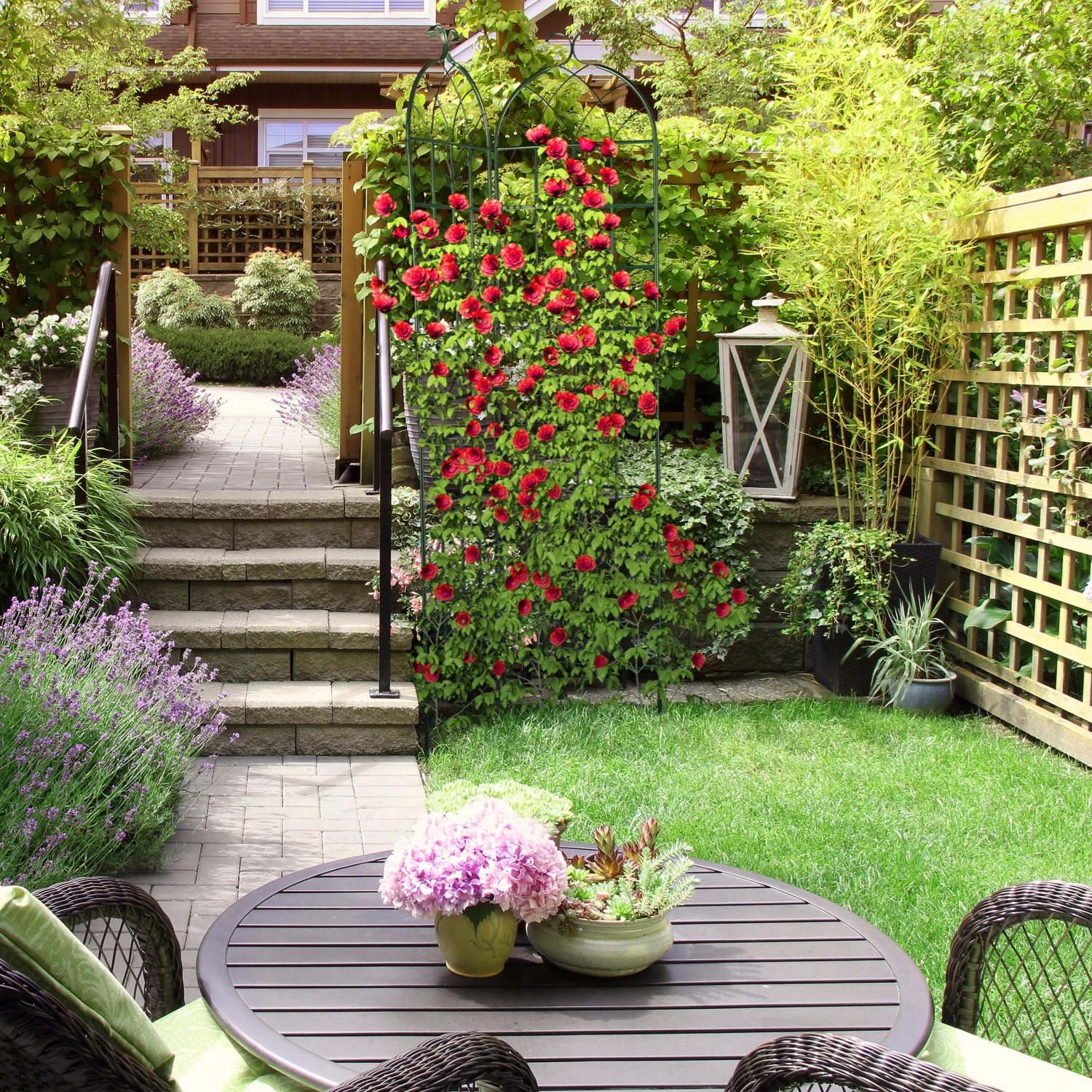 Relaxdays Rankgitter 2er Set 220 cm 6 Relaxdays Rankgitter 2er Set 220 cm – Bild 4