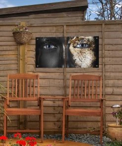 MuchoWow Outdoor-Poster 60x30 Frau - Blattgold -Gartenaccessoires Verkäufe 2022 475a13c30ada402f941d0cf499a14ad8