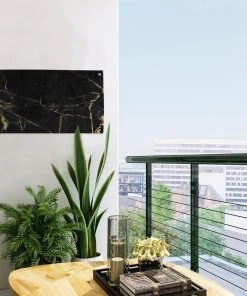 MuchoWow Outdoor-Poster 60x30 Marmor - Schwarz -Gartenaccessoires Verkäufe 2022 48cc658008724a60bf5d2ee4bf0c0181