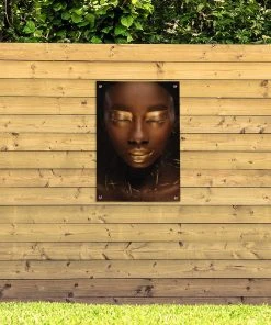 MuchoWow Outdoor-Poster 60x90 Schwarz und Gold -Gartenaccessoires Verkäufe 2022 4cdf9029919540f7ab0d2d34320983de