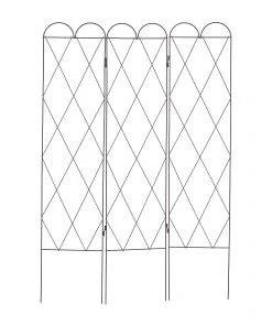 Relaxdays 3-teiliges Rankgitter Rostoptik