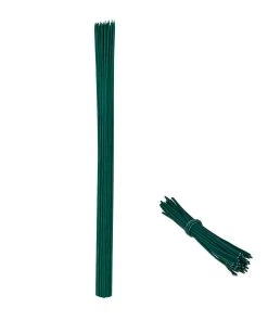 Relaxdays Dunkelgrüne Pflanzstäbe 90 cm 50er Set