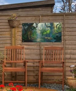 MuchoWow Outdoor-Poster 60x30 Wald - Fluss - -Gartenaccessoires Verkäufe 2022 4f3388a08fdc4b92afda64f70aaa1c46