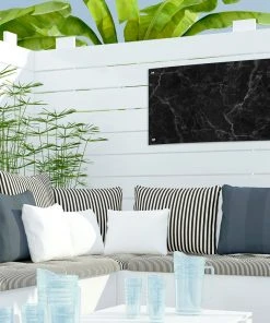 MuchoWow Outdoor-Poster 60x30 Marmor - Schwarz -Gartenaccessoires Verkäufe 2022 50973145d2974bbb9dc18635e865b267