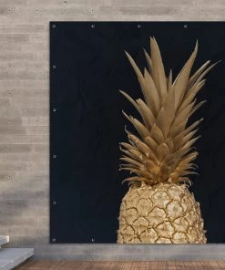 MuchoWow Outdoor-Poster 200x200 Ananas - Gold -Gartenaccessoires Verkäufe 2022 5118f3aebf1041d2852ad72b4ec6ce83