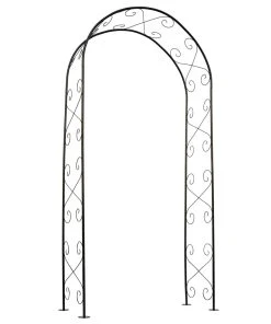 NATURE Gartenbogen - Nature Rosenbogen Metall 100x37x230 cm Schwarz