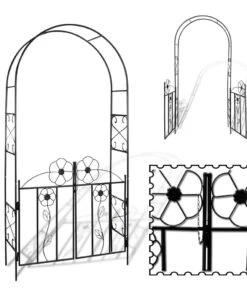 VidaXL Rosenbögen - Gartentor Rosenbogen Rankgitter Rosensäule Spalier Pergola -Gartenaccessoires Verkäufe 2022 51d632ceb1f844cab069e55d9d92059c