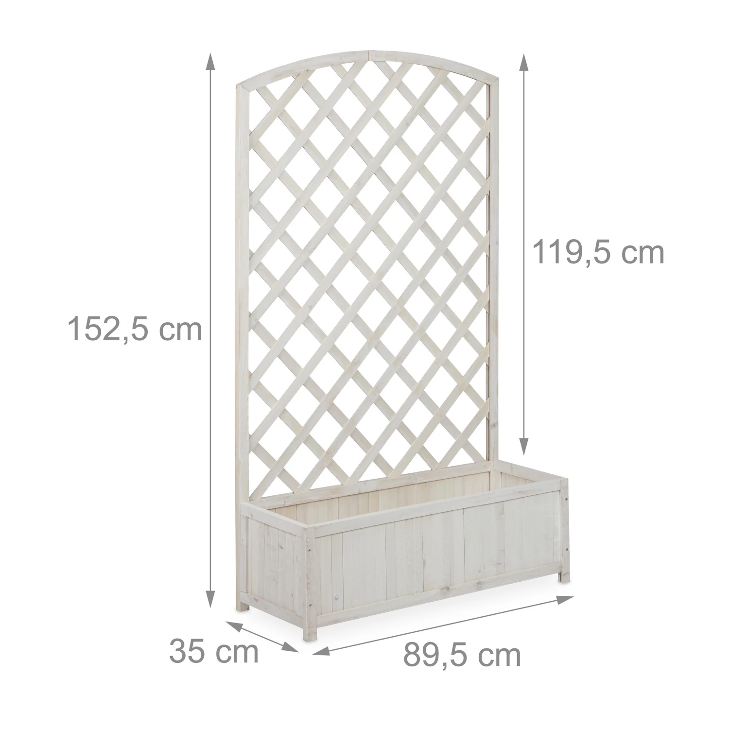 Relaxdays Rankkasten Holz in Weiß 10 Relaxdays Rankkasten Holz in Weiß – Bild 8