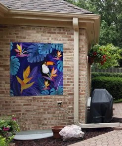 MuchoWow Outdoor-Poster 100x100 Tukan - Blumen -Gartenaccessoires Verkäufe 2022 53604e60eef442eb87807ecd0a443229