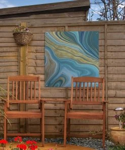 MuchoWow Outdoor-Poster 50x50 Marmor - Wellen -Gartenaccessoires Verkäufe 2022 54ae3e051e25441db2e4d419cf24f8e2