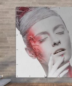 MuchoWow Outdoor-Poster 200x200 Frau - Weiß - -Gartenaccessoires Verkäufe 2022 5597c03d98cc4c95a52681db4b46771b