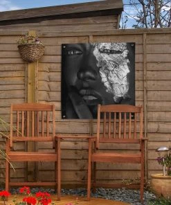 MuchoWow Outdoor-Poster 50x50 Frau - Silber - -Gartenaccessoires Verkäufe 2022 568c822e53734ed3aa136137b4f91904