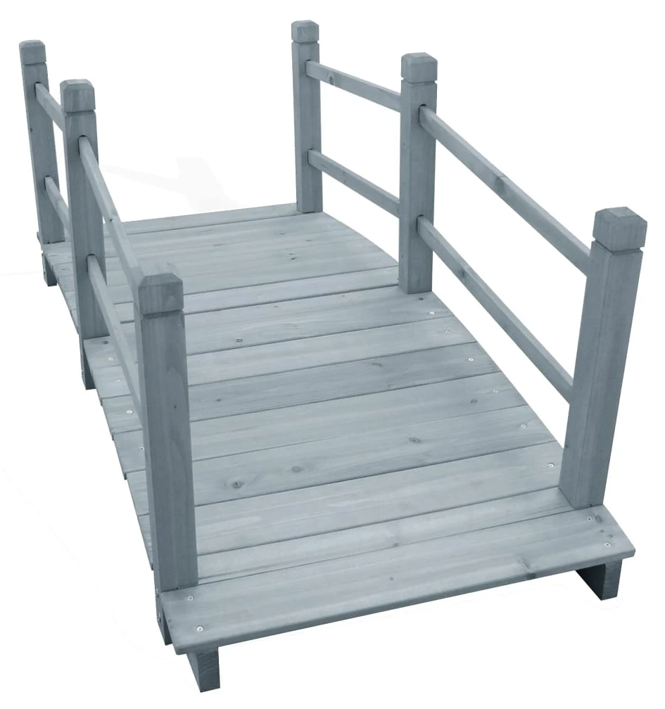 VidaXL Gartenbrücke 140 x 60 x 56 cm - vidaXL Gartenbrücke Grau 140x60x56 cm Massivholz Tanne 5 VidaXL Gartenbrücke 140 x 60 x 56 cm - vidaXL Gartenbrücke Grau 140x60x56 cm Massivholz Tanne – Bild 3