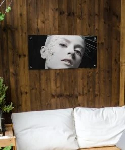 MuchoWow Outdoor-Poster 80x40 Frau - Schwarz - -Gartenaccessoires Verkäufe 2022 586627310bc4484f910296f12f5034d1