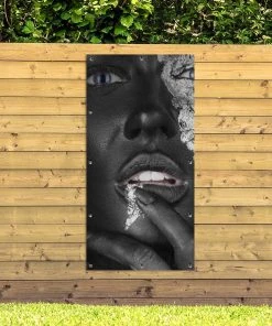 MuchoWow Outdoor-Poster 100x200 Frau - Silber -Gartenaccessoires Verkäufe 2022 589f5edeaa5c4c65956797fea868c998