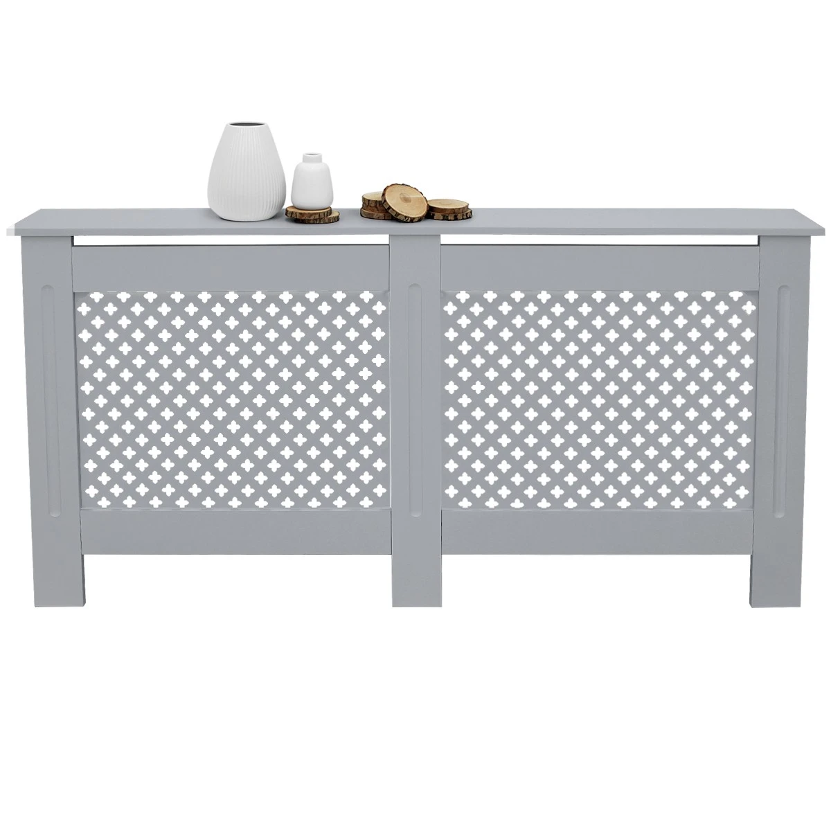 ML-Design Heizkörperverkleidung 152x19x82 cm Grau - 56 x 8 x 155 cm 3 ML-Design Heizkörperverkleidung 152x19x82 cm Grau - 56 x 8 x 155 cm