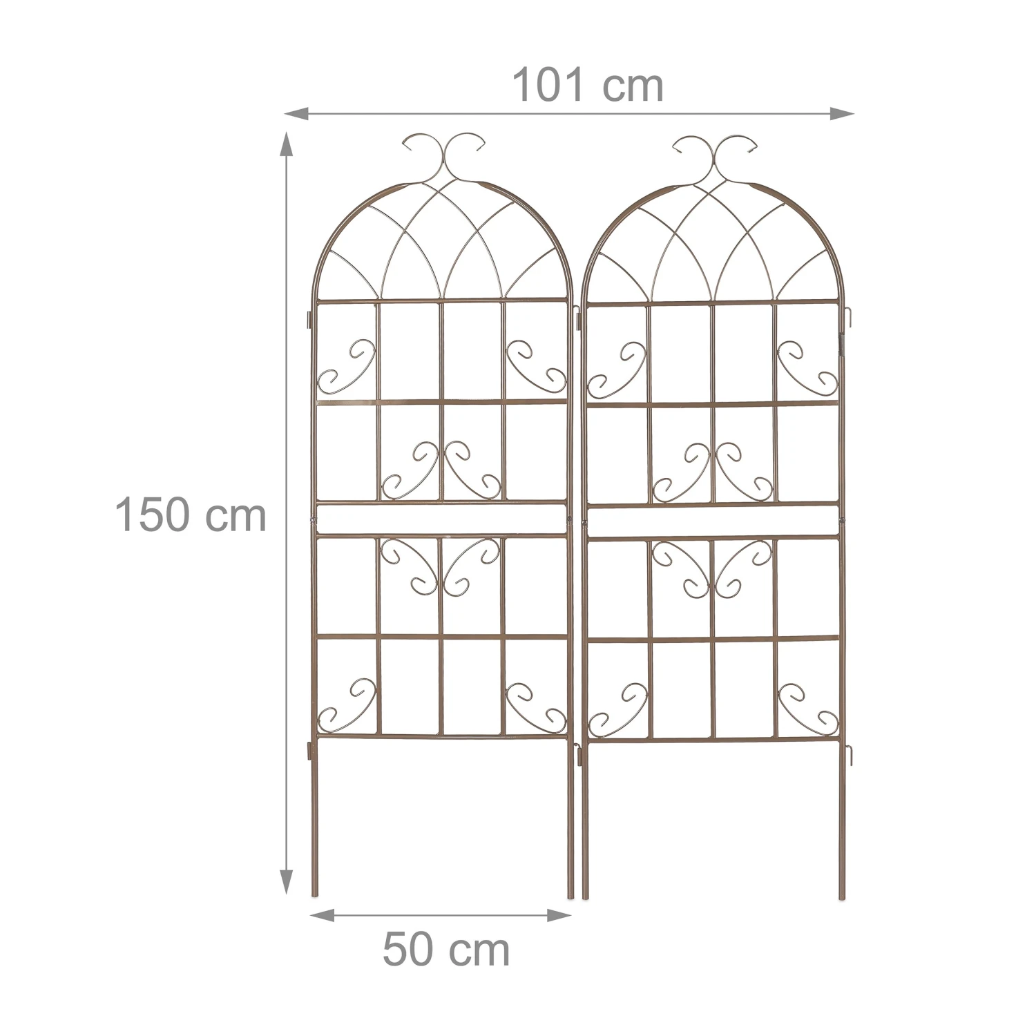 Relaxdays Rankgitter 2er Set 150 cm 11 Relaxdays Rankgitter 2er Set 150 cm – Bild 9