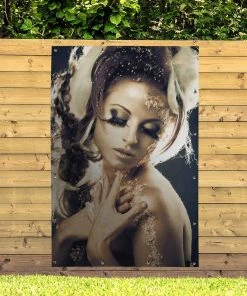MuchoWow Outdoor-Poster 120x180 Frau - Gold - -Gartenaccessoires Verkäufe 2022 5cf620ea4aea4b4b87aa114bb613921b