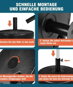 Costway 23L Sonnenschirmständer -Gartenaccessoires Verkäufe 2022 5e3508b3ac9f457caecb6532adc2c7d3