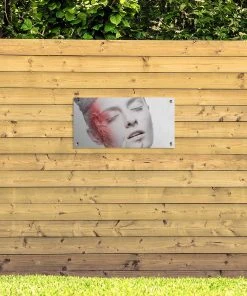 MuchoWow Outdoor-Poster 80x40 Frau - Weiß - -Gartenaccessoires Verkäufe 2022 5f6219bd022b4cadbf8832e5fc10500b