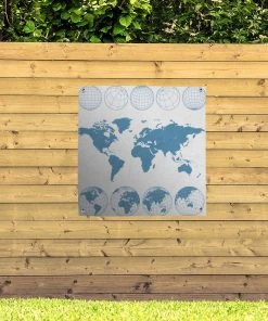 MuchoWow Outdoor-Poster 100x100 Weltkarte - -Gartenaccessoires Verkäufe 2022 60c6c027fc304622a8eab901d3674635