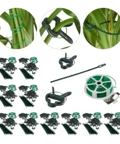 Relaxdays 10 x Pflanzenhalter Set 110-teilig