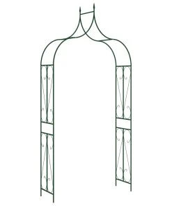 VidaXL Gartenbogen - vidaXL Rosenbogen Dunkelgrün 120x38x258 cm Eisen
