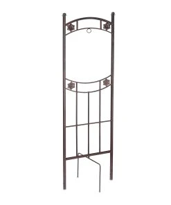 Relaxdays Rankgitter mit Ring für Blumenkorb