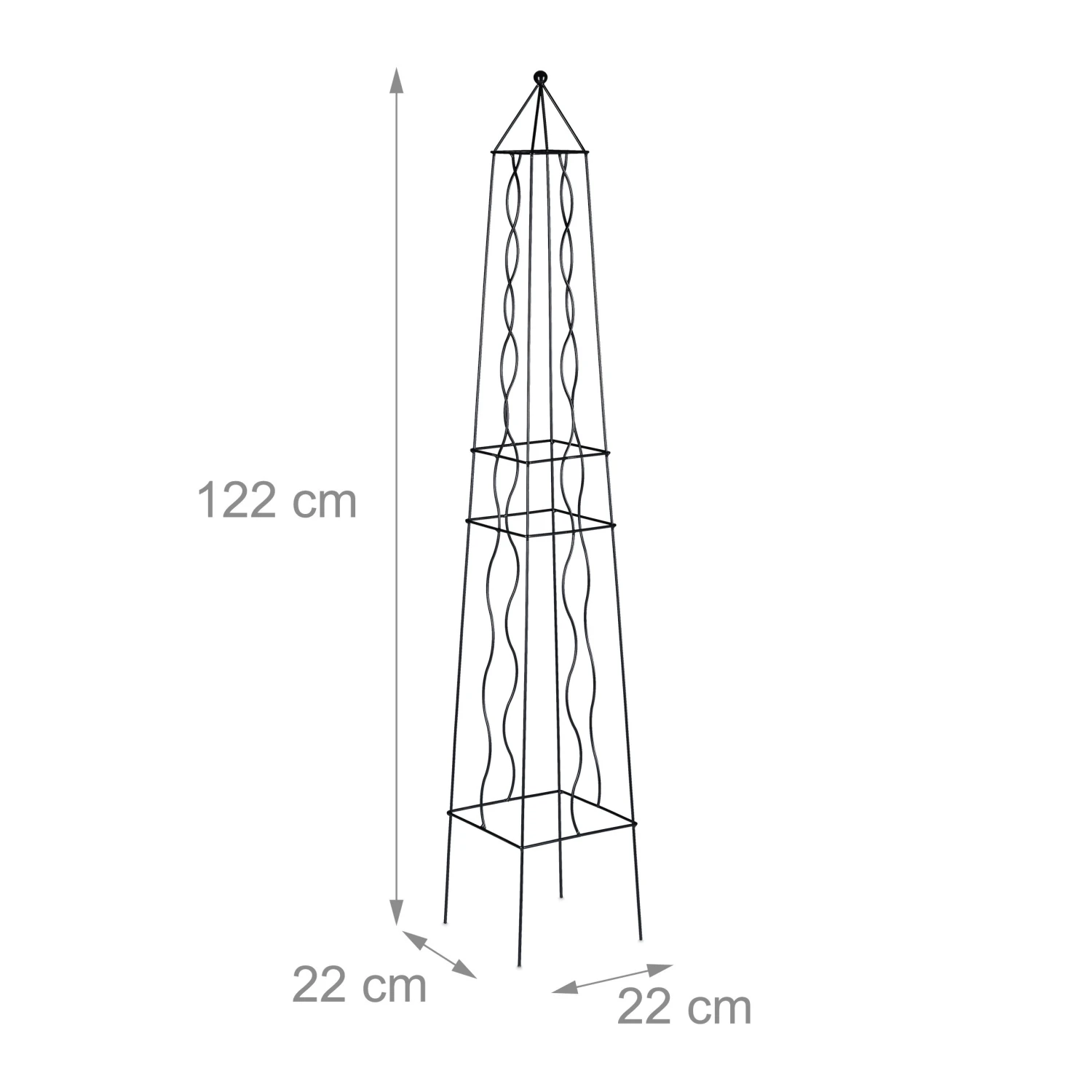 Relaxdays Eckige Rankhilfe schwarz 11 Relaxdays Eckige Rankhilfe schwarz – Bild 9