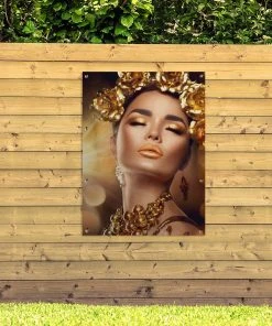 MuchoWow Outdoor-Poster 90x120 Frau - Blumen - -Gartenaccessoires Verkäufe 2022 6ca8e0f072ff4d5ebea1b3d215403059