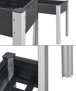 En.casa Hochbeet Beverwijk - Grau - Tiefe: 100 cm -Gartenaccessoires Verkäufe 2022 6e0805dc47c54887a60ba3ce01e069ba